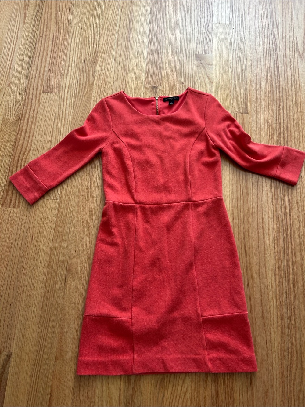 Banana Republic Coral Sheath Dress with 3/4 Sleeves